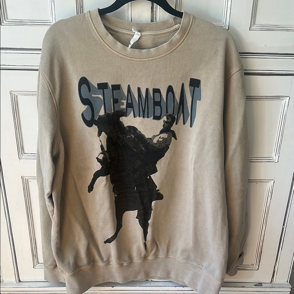 original favorites Tops - Steamboat Graphic Tan Crewneck